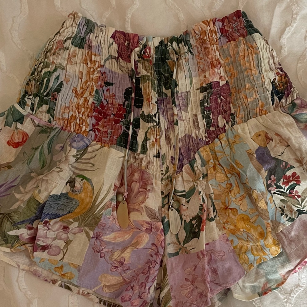 Tropical print Zara skort